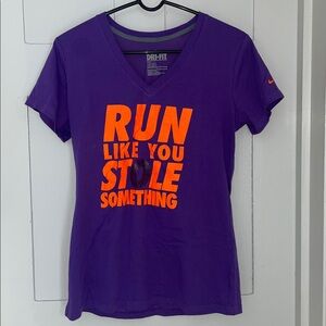 Purple Nike Pro Dri-Fit Slim Fit Shirt